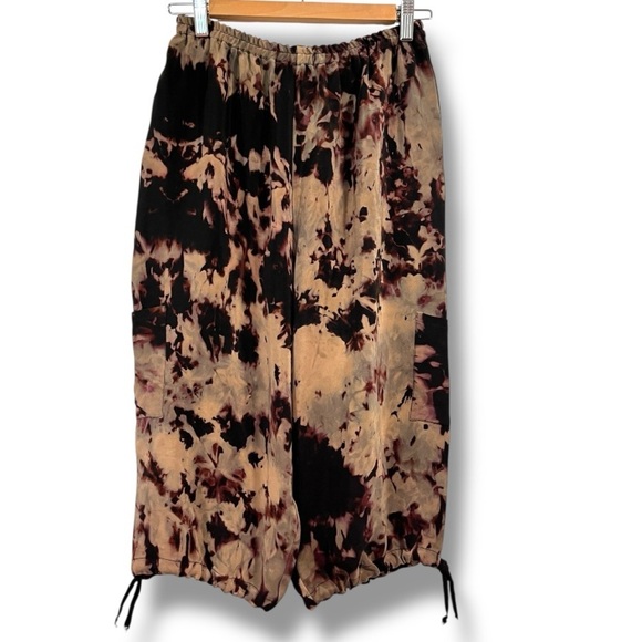 Carter Smith Shibori Tie Dye Capri Pants | Artisan Boho Loungewear Sz Small EUC - Picture 5 of 5